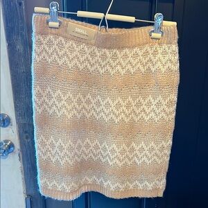 Cozy Knit Tan Skirt
